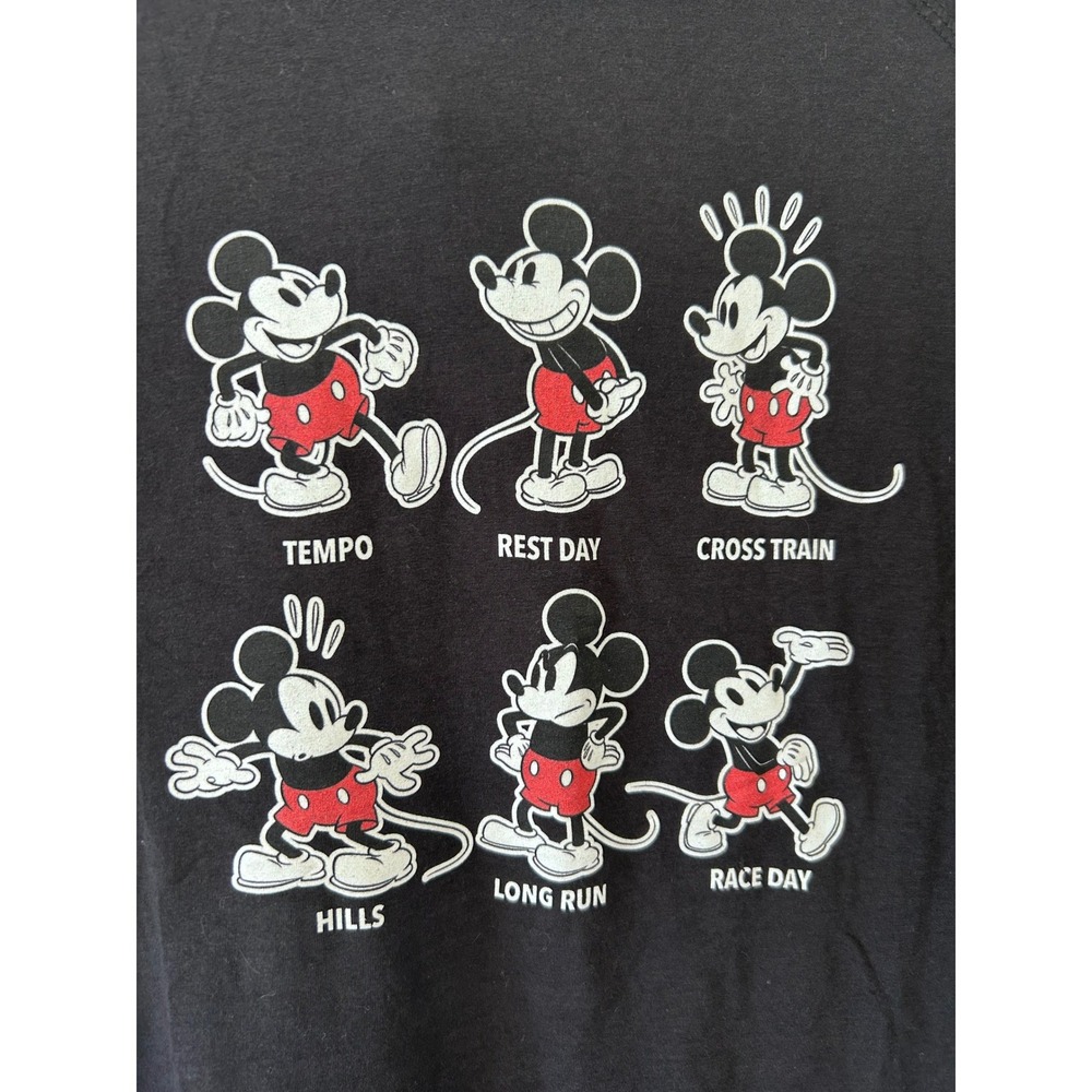 Raw Threads Disney Mickey‎ Mouse Marathon Themed Performance T Shirt Size M